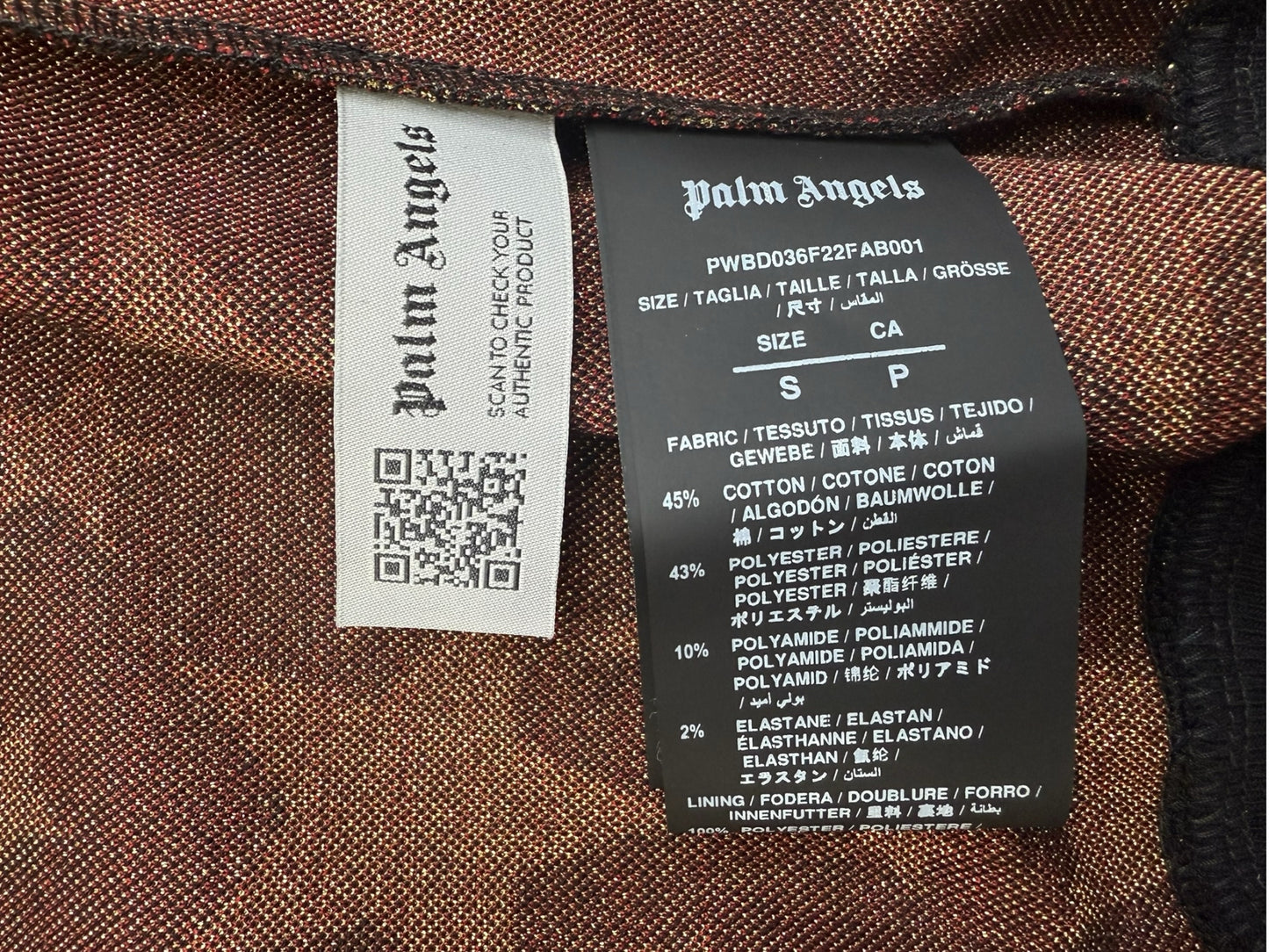 PALM ANGELS Black Star Bomber Jacket Size S