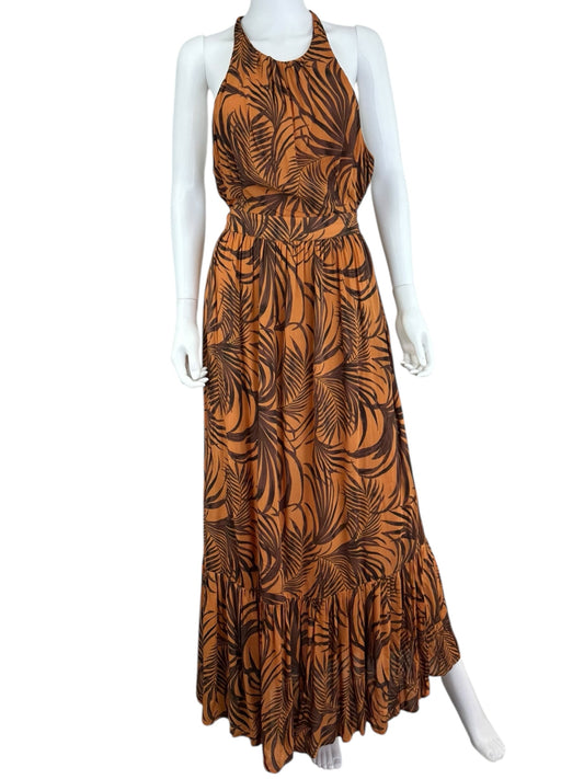Mink Pink Orange and Brown Casual Dress Size M