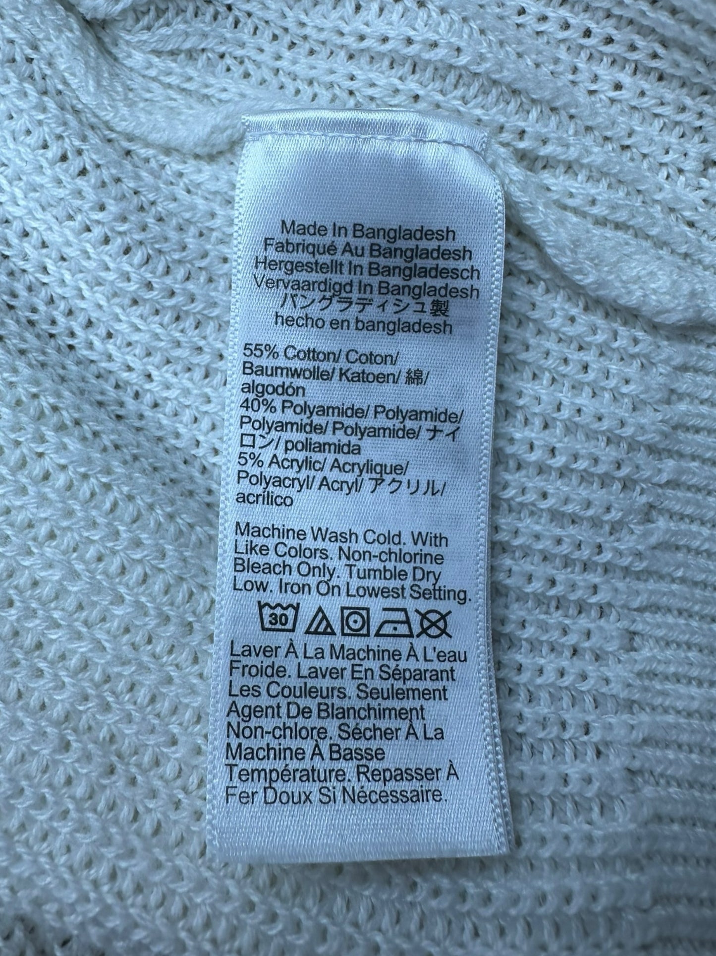 J. Crew White Cotton Sweater Size XS