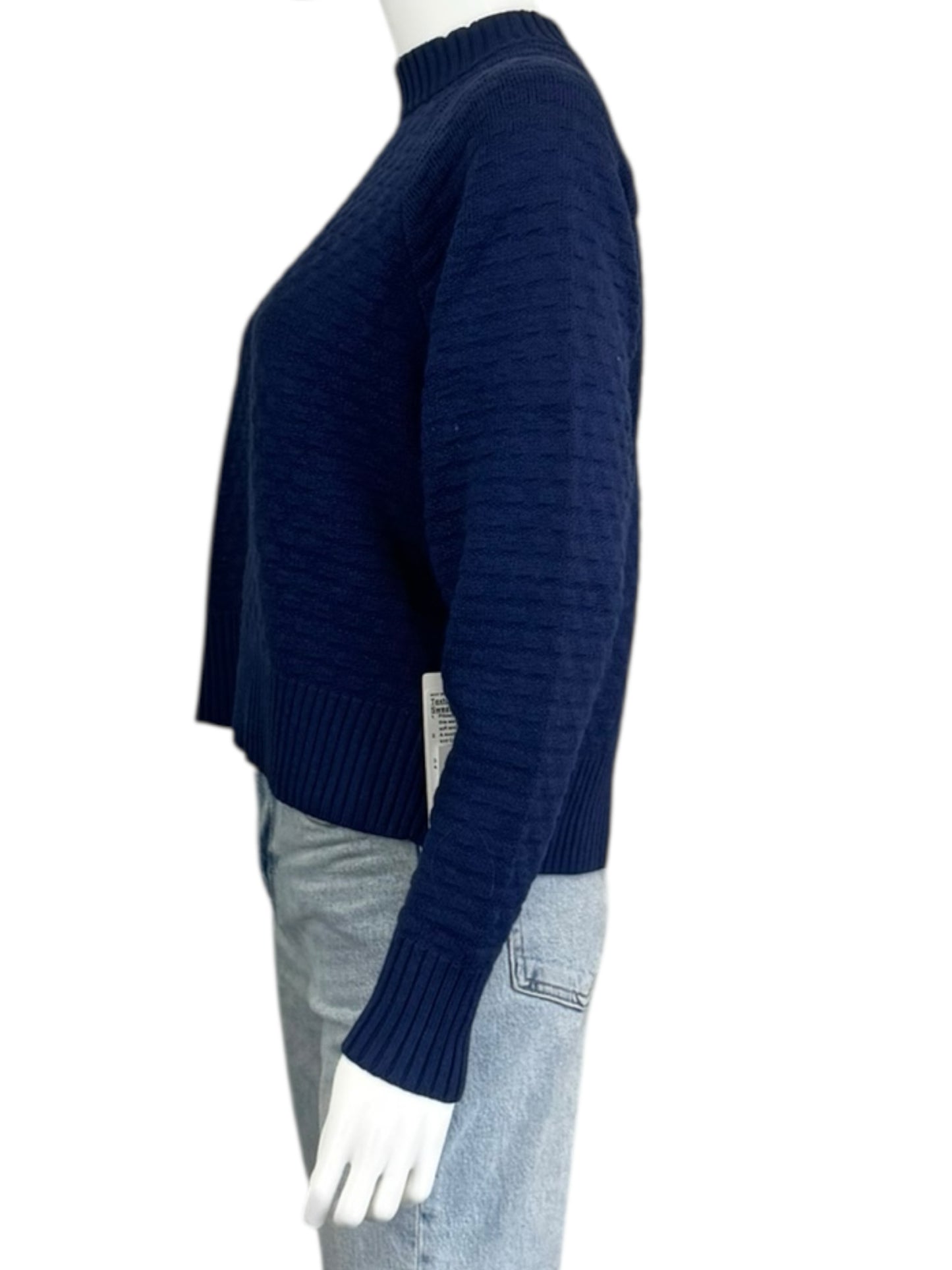 lululemon NWT Navy Texture Play Crew Sweater Size XS