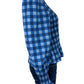 MIND TRAVELER NWT Blue Gingham Check Chia Blouse Size L