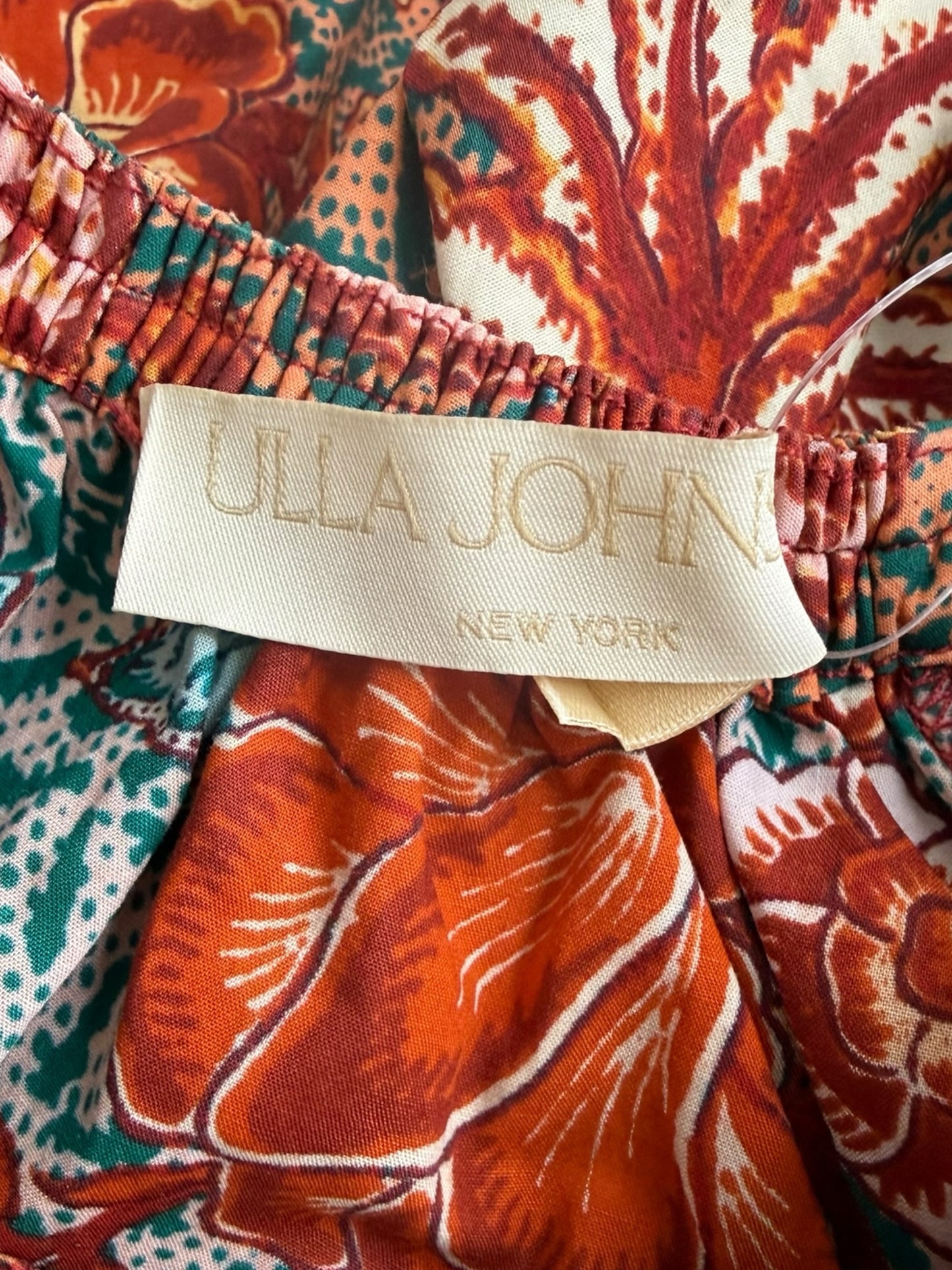 ULLA JOHNSON Evelyn Floral Print Puff Sleeve Top Size 2