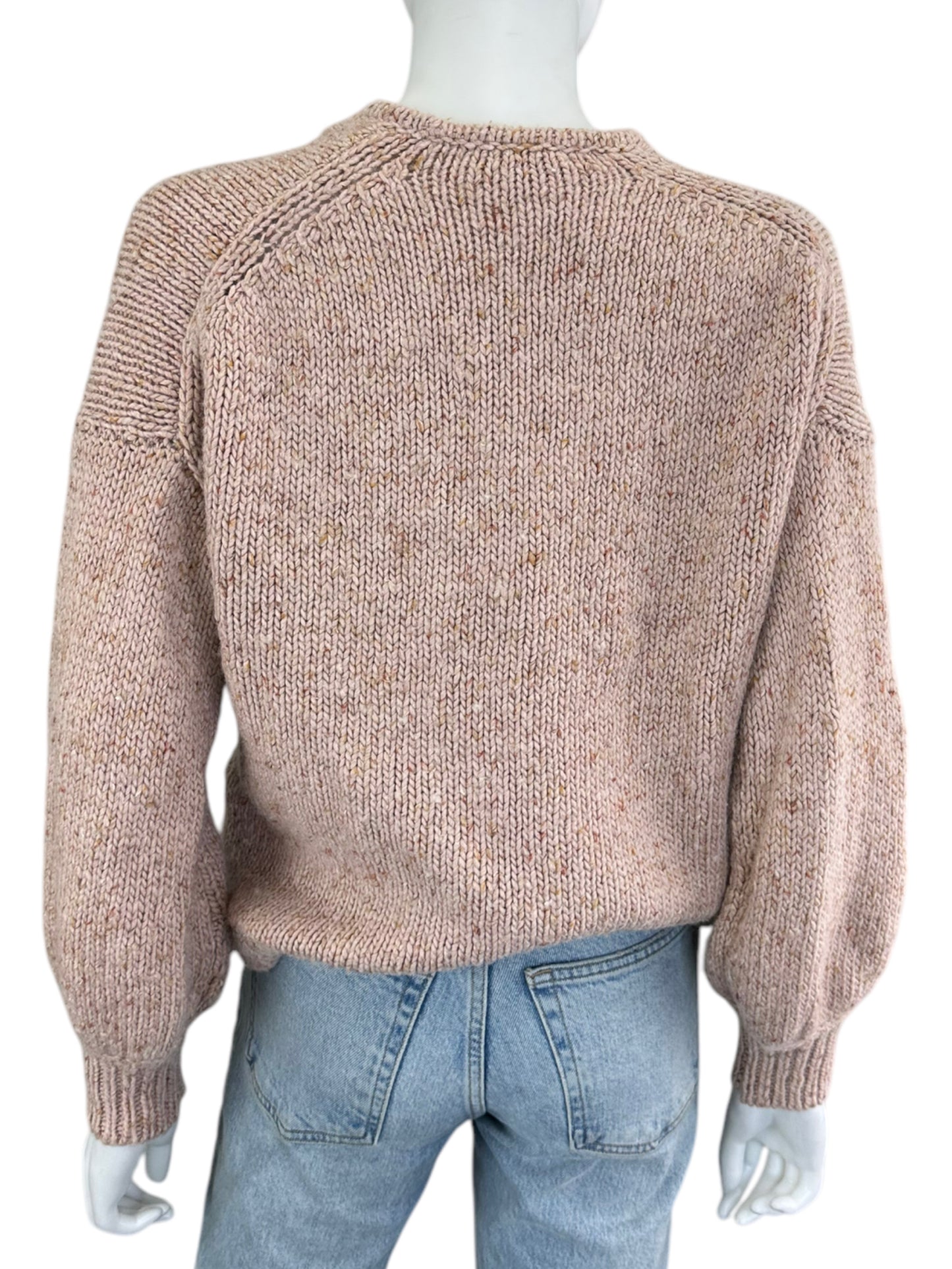 Madewell Wool Blend Pink Wrap Sweater Size M