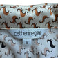 catherine gee Cream Patterned Button Down 100% Silk Size S