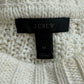 J. Crew White Organic Cotton Cable Knit Sweater Size M