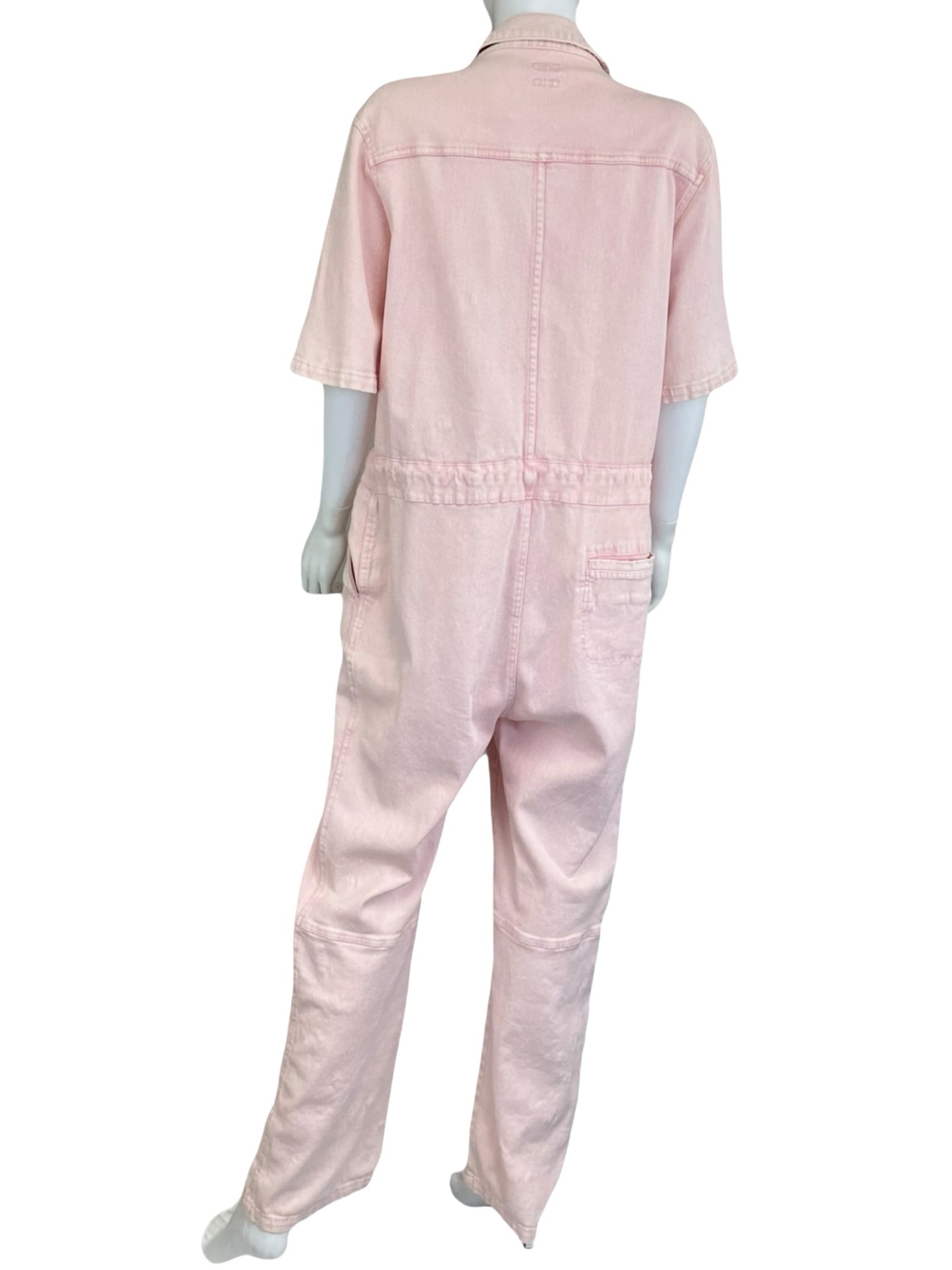 FAHERTY Light Pink Organic Cotton Jumpsuit Size L