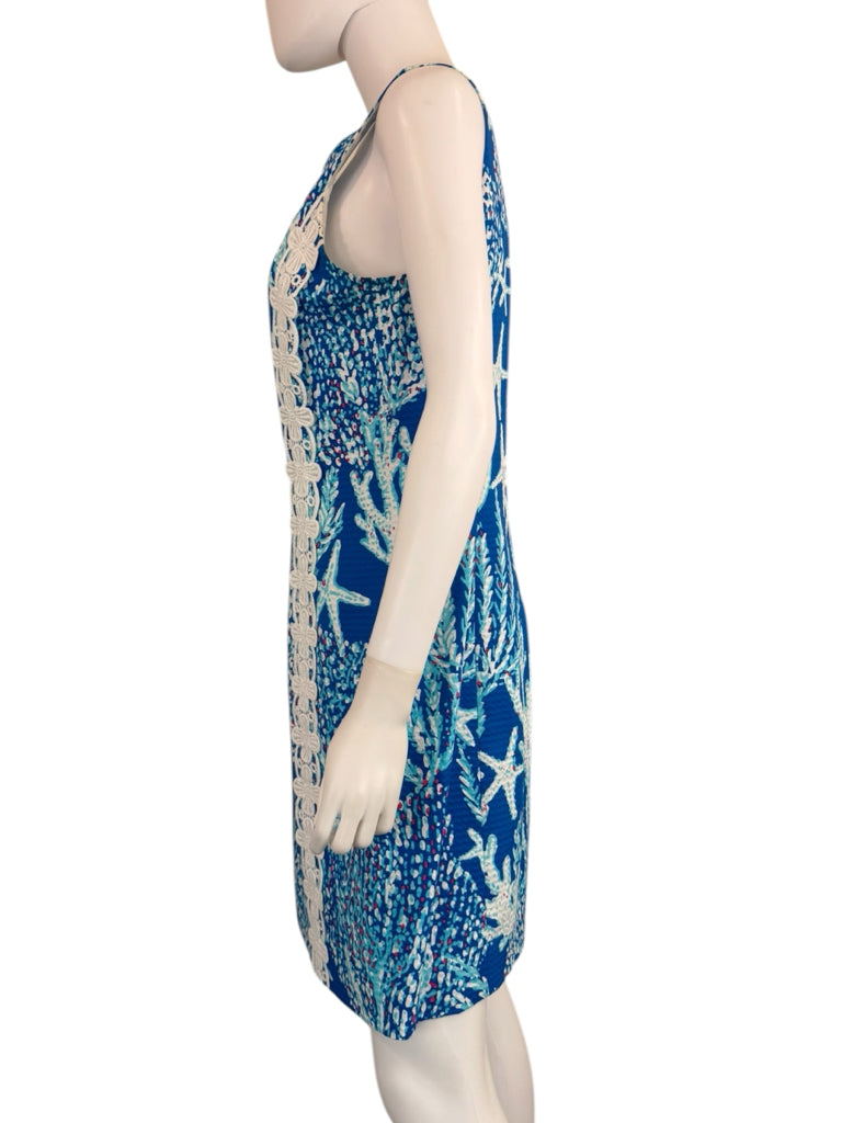 Lilly Pulitzer Blue Ember Shift Dress Size 12