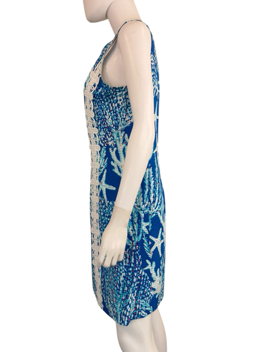 Lilly Pulitzer Blue Ember Shift Dress Size 12