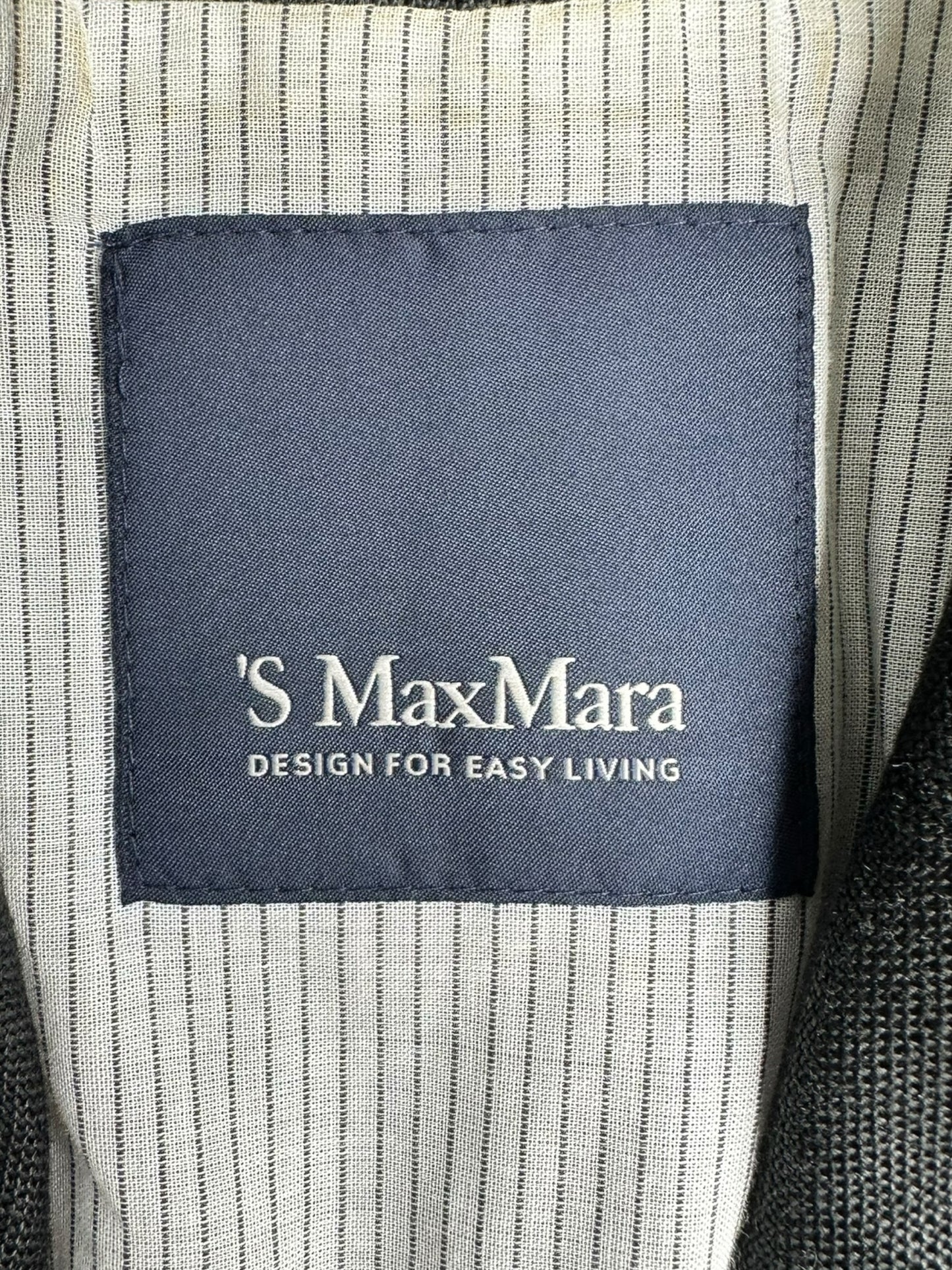 MaxMara Black 100% Linen Blazer Size S