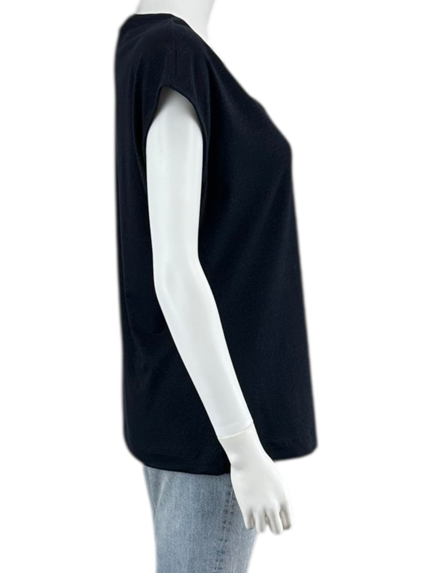 ESCADA Navy Shimmer Knit Top Size L