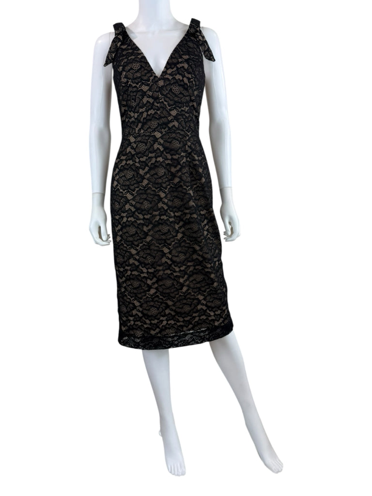 DRESS THE POPULATION Black Lace Cocktail Dress Size M