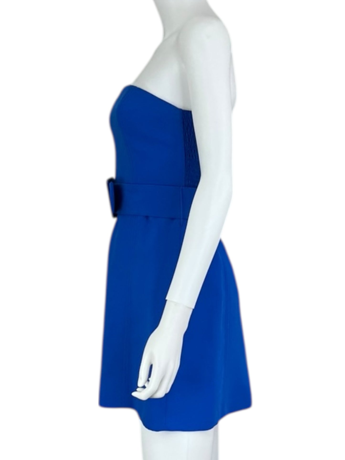 AMANDA UPRICHARD Blue Strapless Mini Cocktail Dress Size S