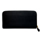 PRADA Black Saffiano Leather Continental Zippy Wallet
