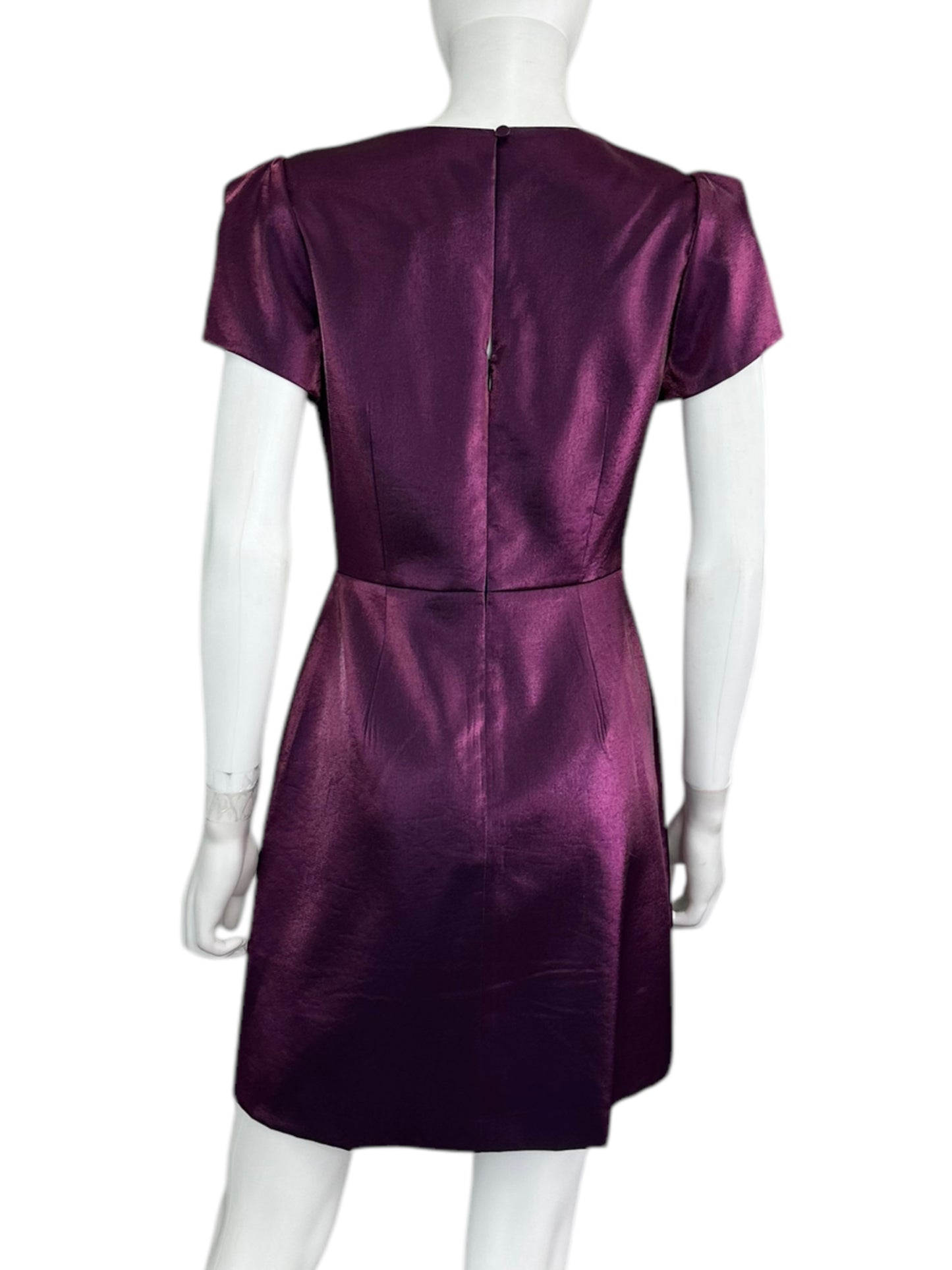 milly Purple Shiny Midi Dress Size S