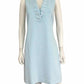 Lilly Pulitzer Blue Ruffle Trim Casual Dress Size L