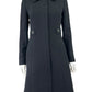 J. Crew Black Italian Double Cloth Wool Trench Size 2