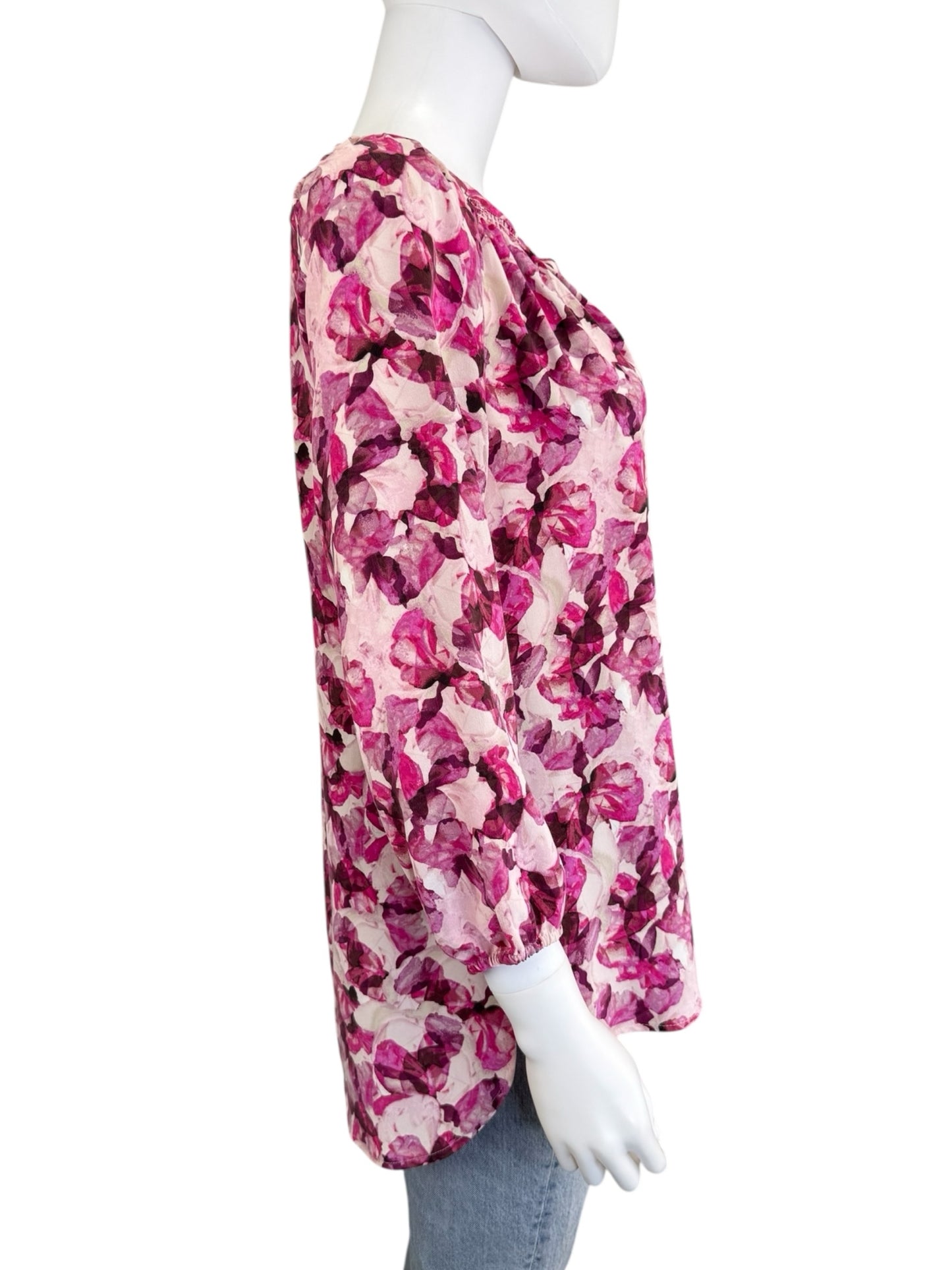 MAX STUDIO Pink 100% Silk Blouse Size S