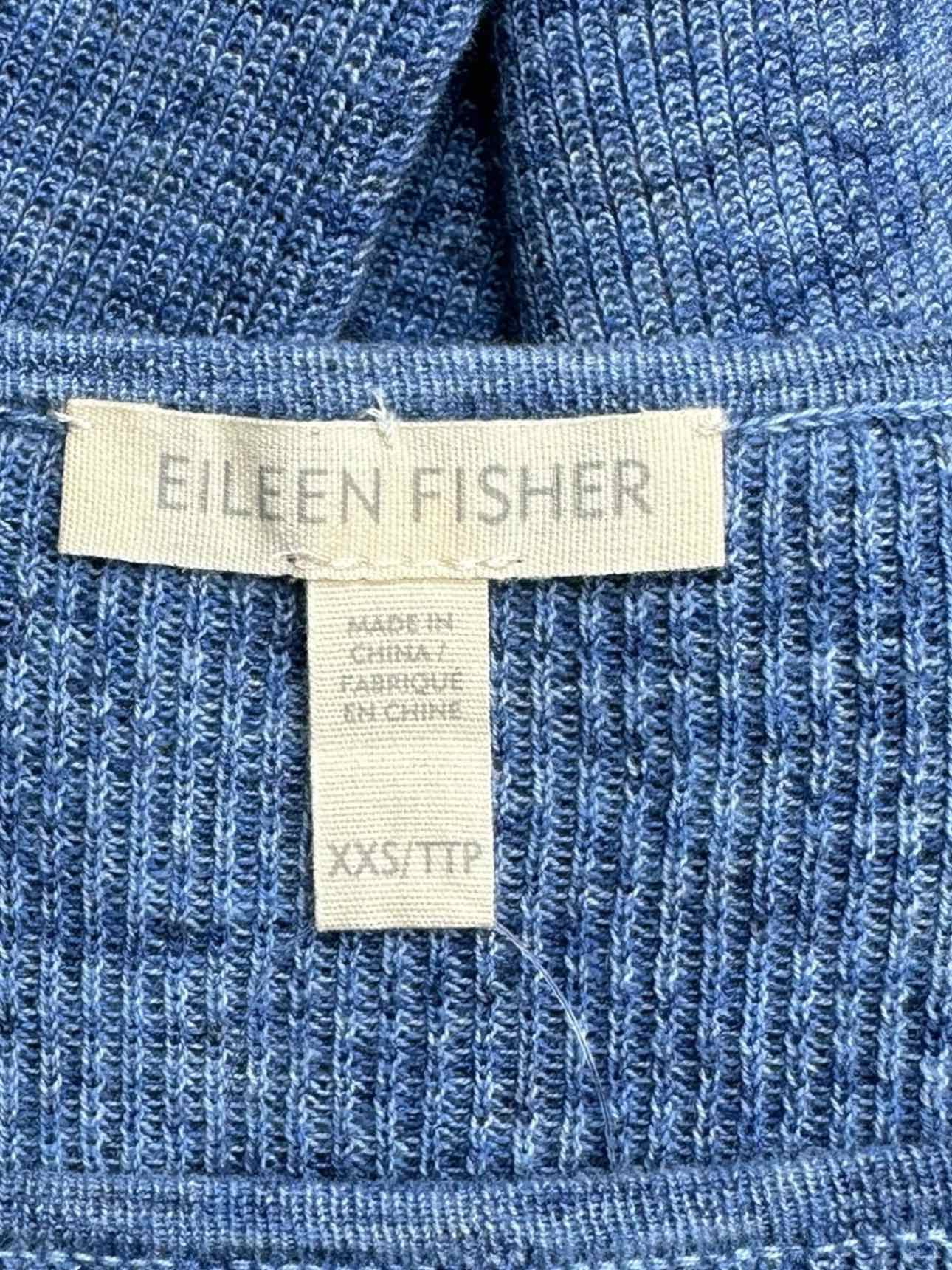 EILEEN FISHER Blue Organic Cotton Sweater XXS