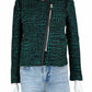 Sandro Green Tweed Jacket Size 6