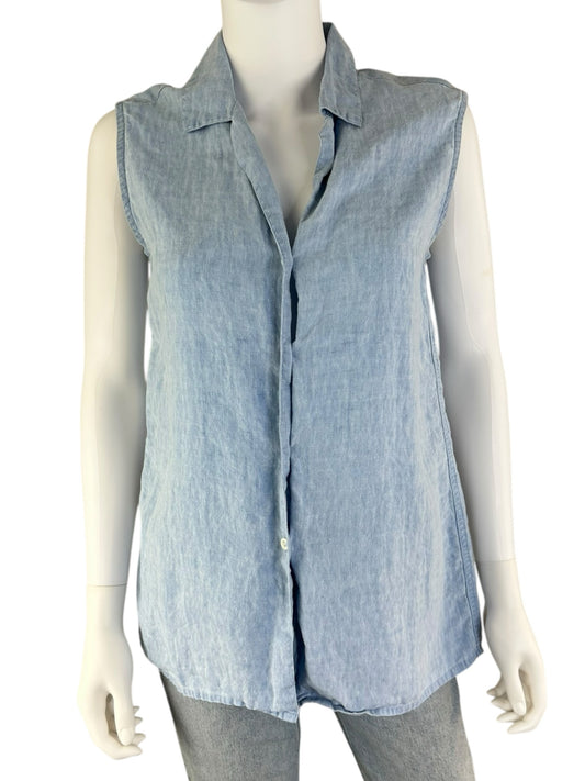 BANANA REPUBLIC Light Blue Linen Tank Size M