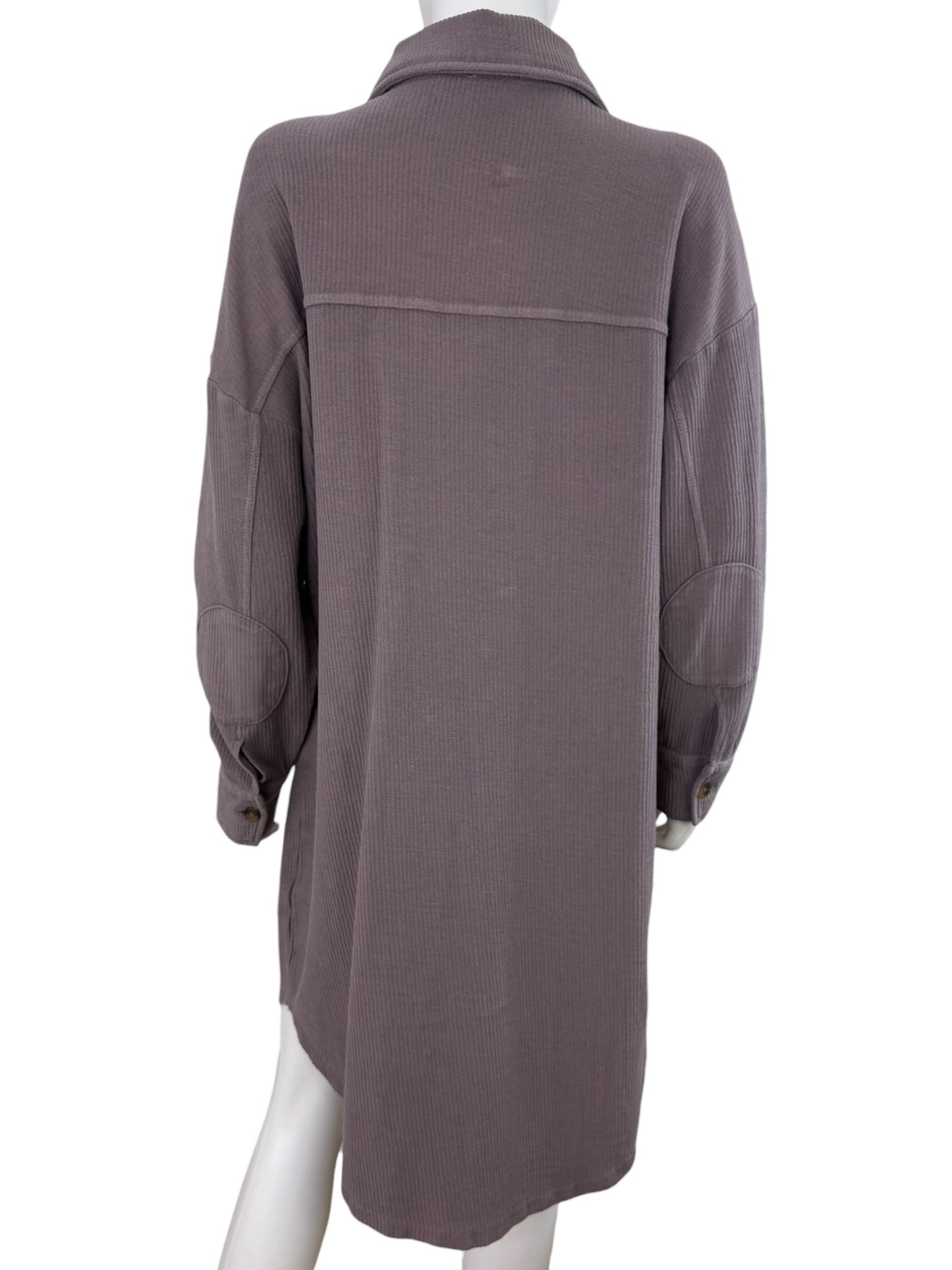 pilcro Lilac Ribbed Shirt Dress Size M