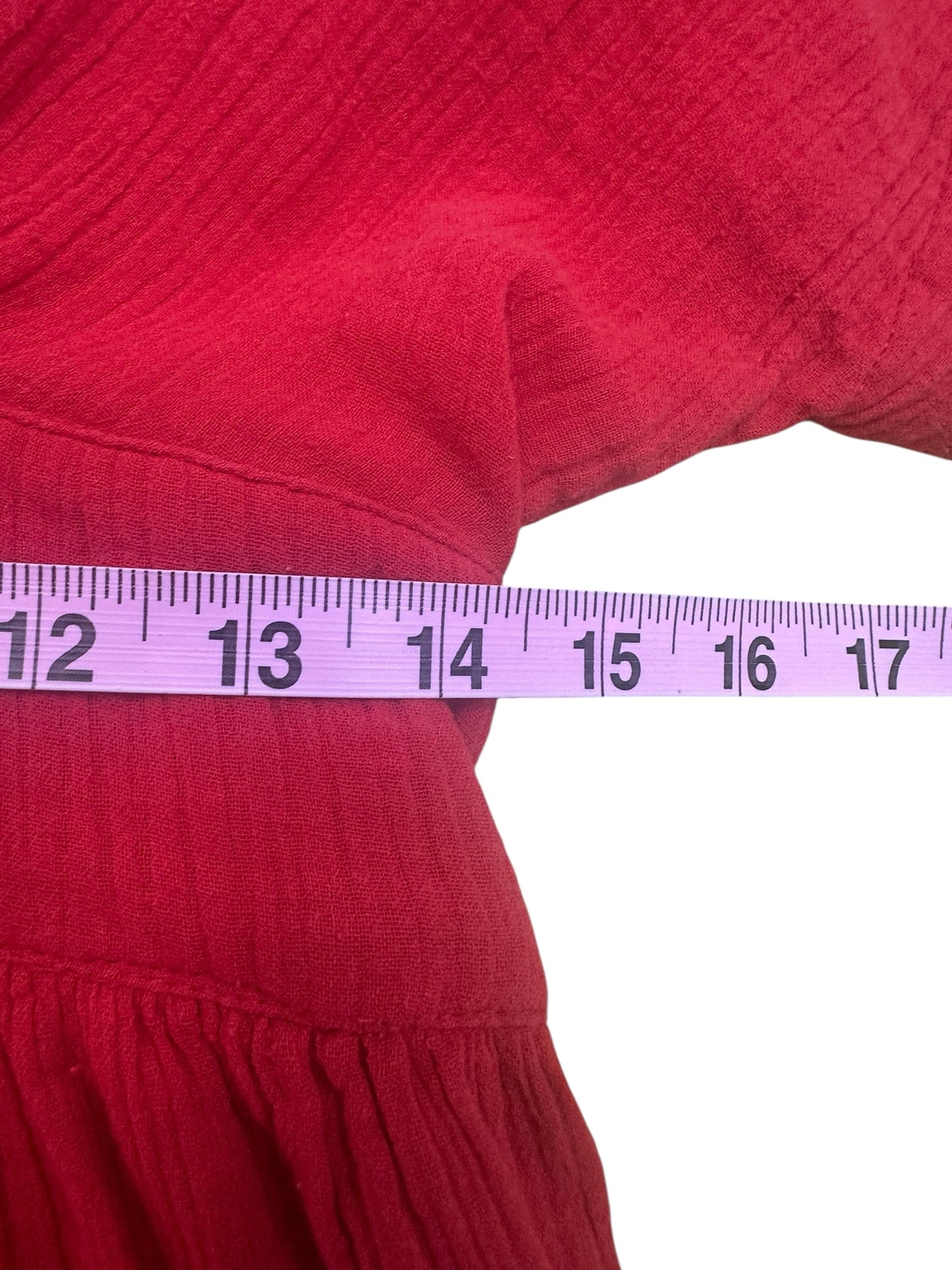 100% Cotton HATCH Red Maxi Dress Size 2