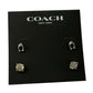 COACH NWT Signature C and Crystal Stud Earrings