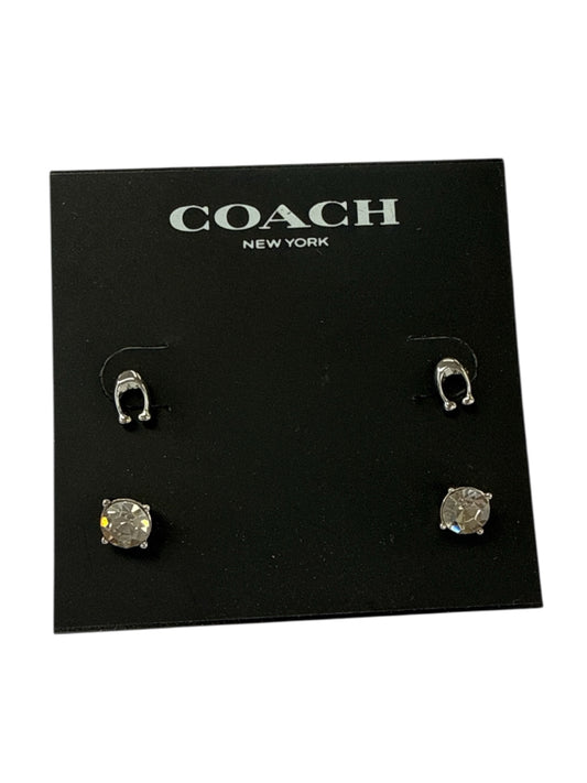 COACH NWT Signature C and Crystal Stud Earrings