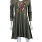 Johnny Was Green Anzia Embroidered Harlowe Dress Size XS