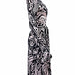 Diane von Furstenberg Black Swirl Silk Print Wrap Dress Size 4