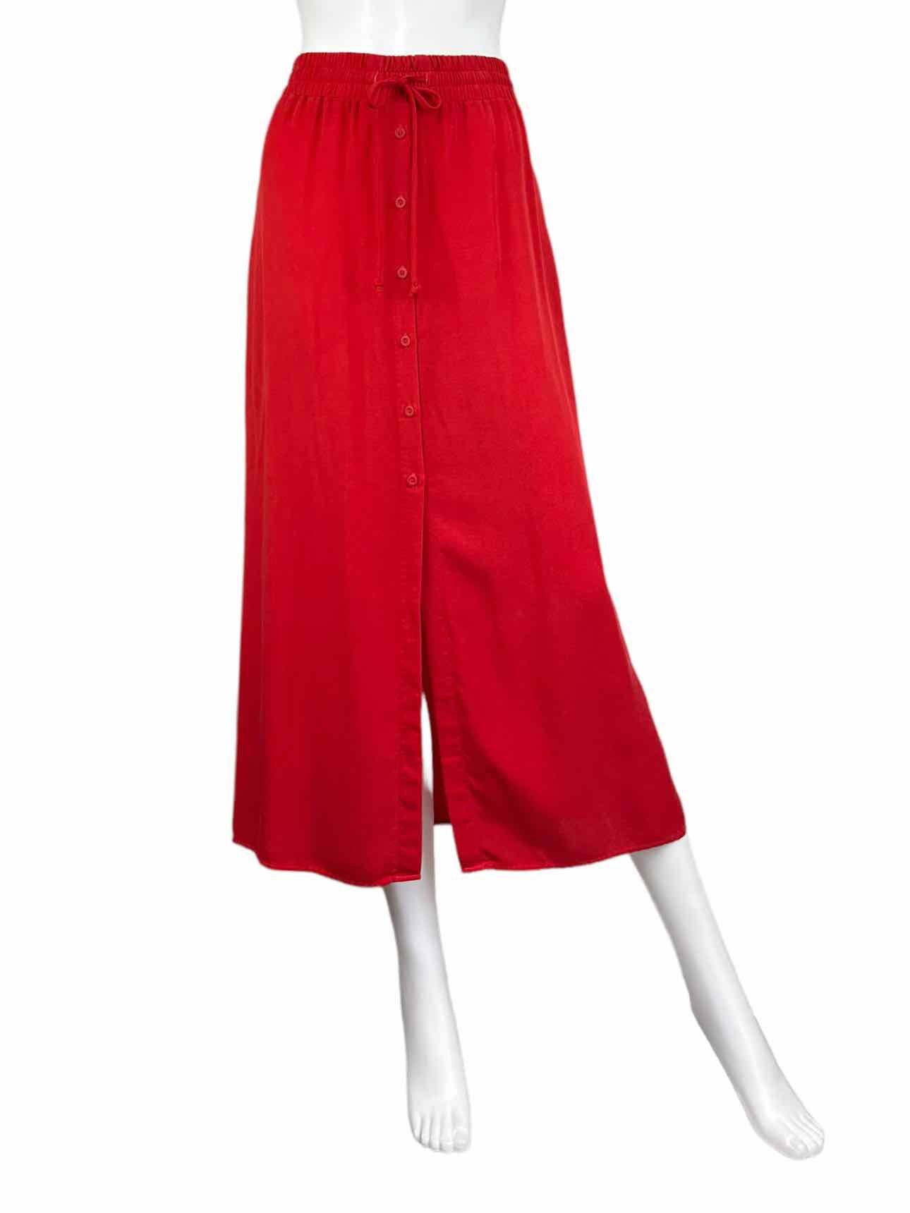 cloth & stone Red Button-Down Maxi Skirt Size XS