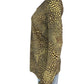 Norma Kamali Brown Leopard Print Knit Top Size L