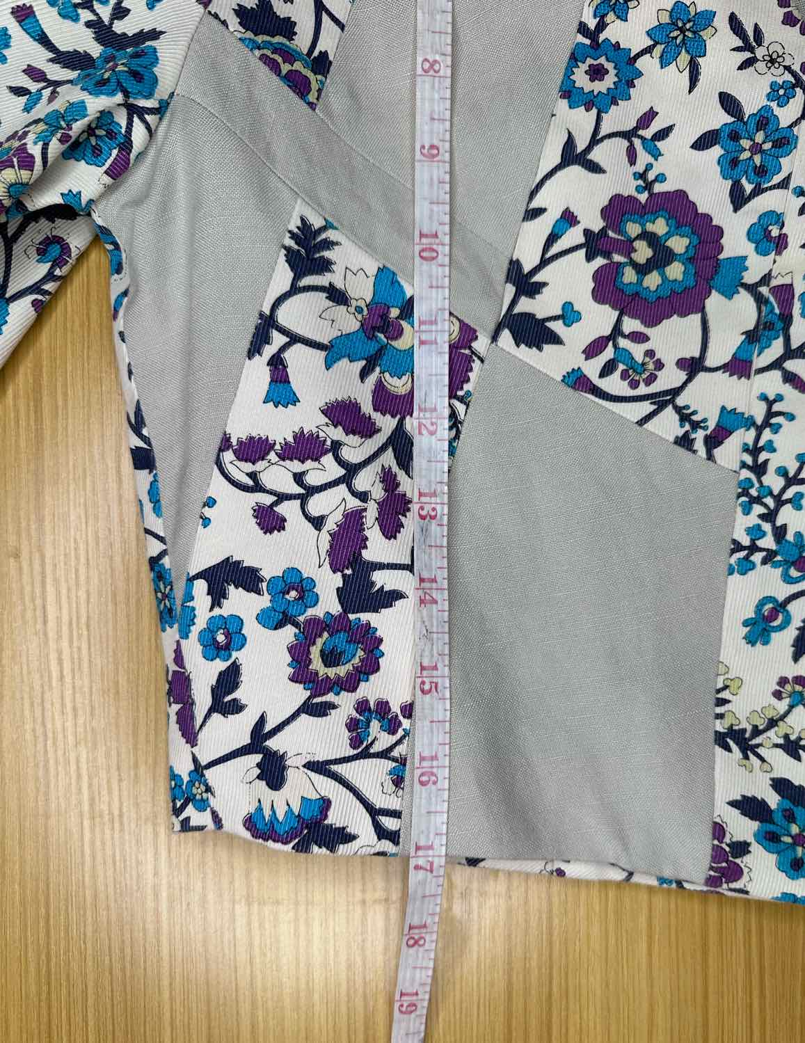 elevenses Cropped Floral Print Jacket Size 2