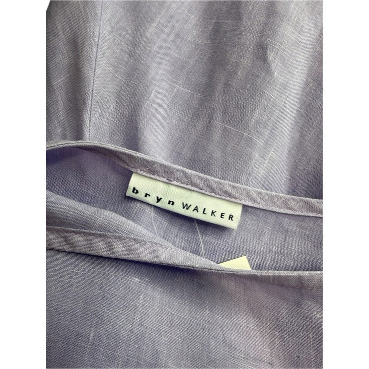 BRYN Walker Lilac 100% Linen Tank Size XL