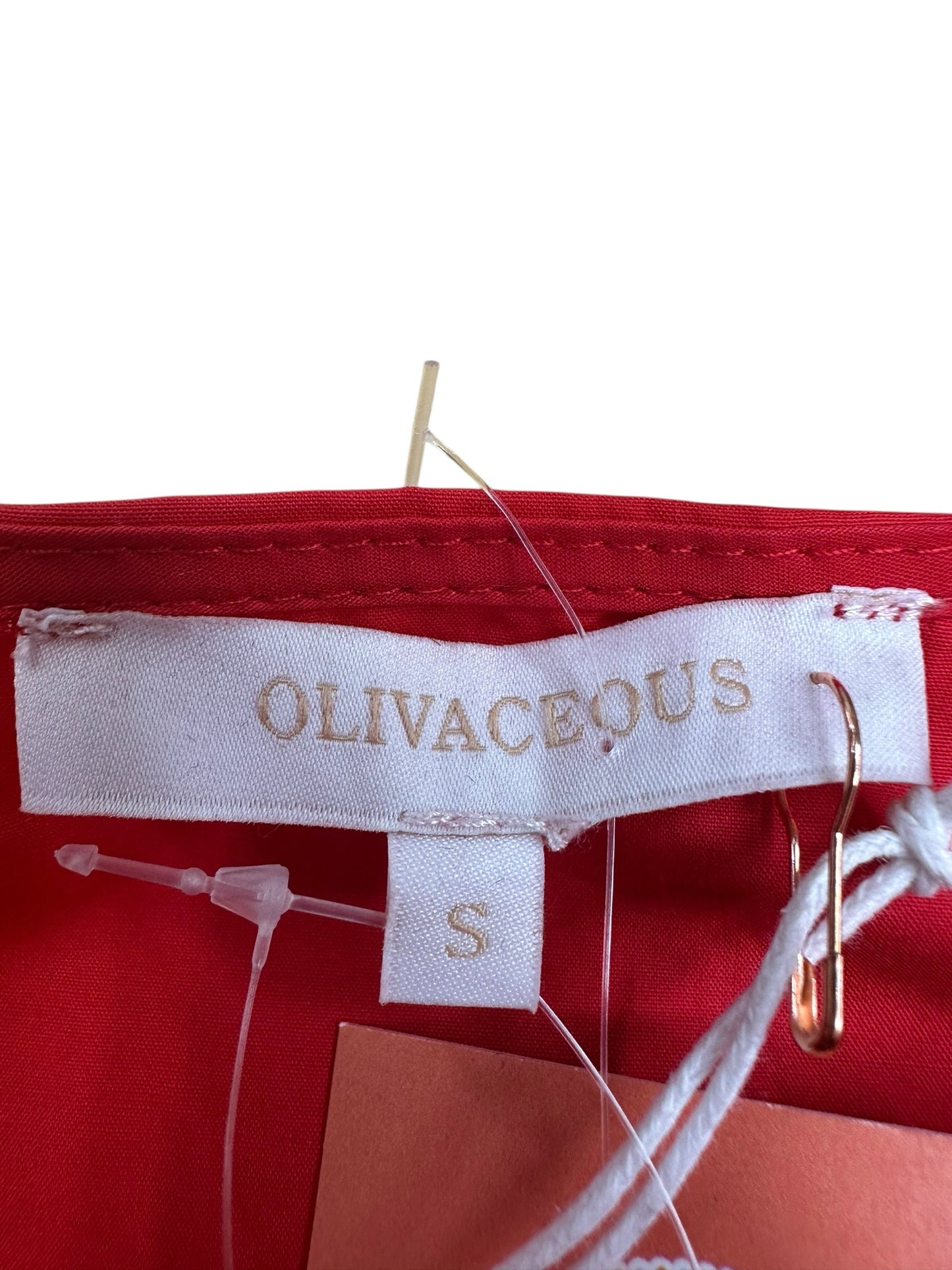 NWT Oliviaceous Red Tie Blouse Size S