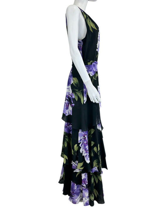 alex marie Black Floral Dress Size 12