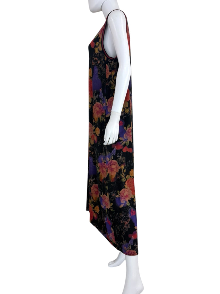 Johnny Was Black Floral Bossa Maxi Dress Size L