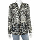 Diane von Furstenberg Brown Silk Leopard Print Button-down Size 2