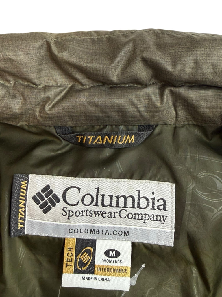 COLUMBIA Olive Titanium Tech Interchange 550 System Quilted Down Vest Size M