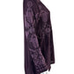 Johnny Was Purple Embroidered Tunic Top Size XS