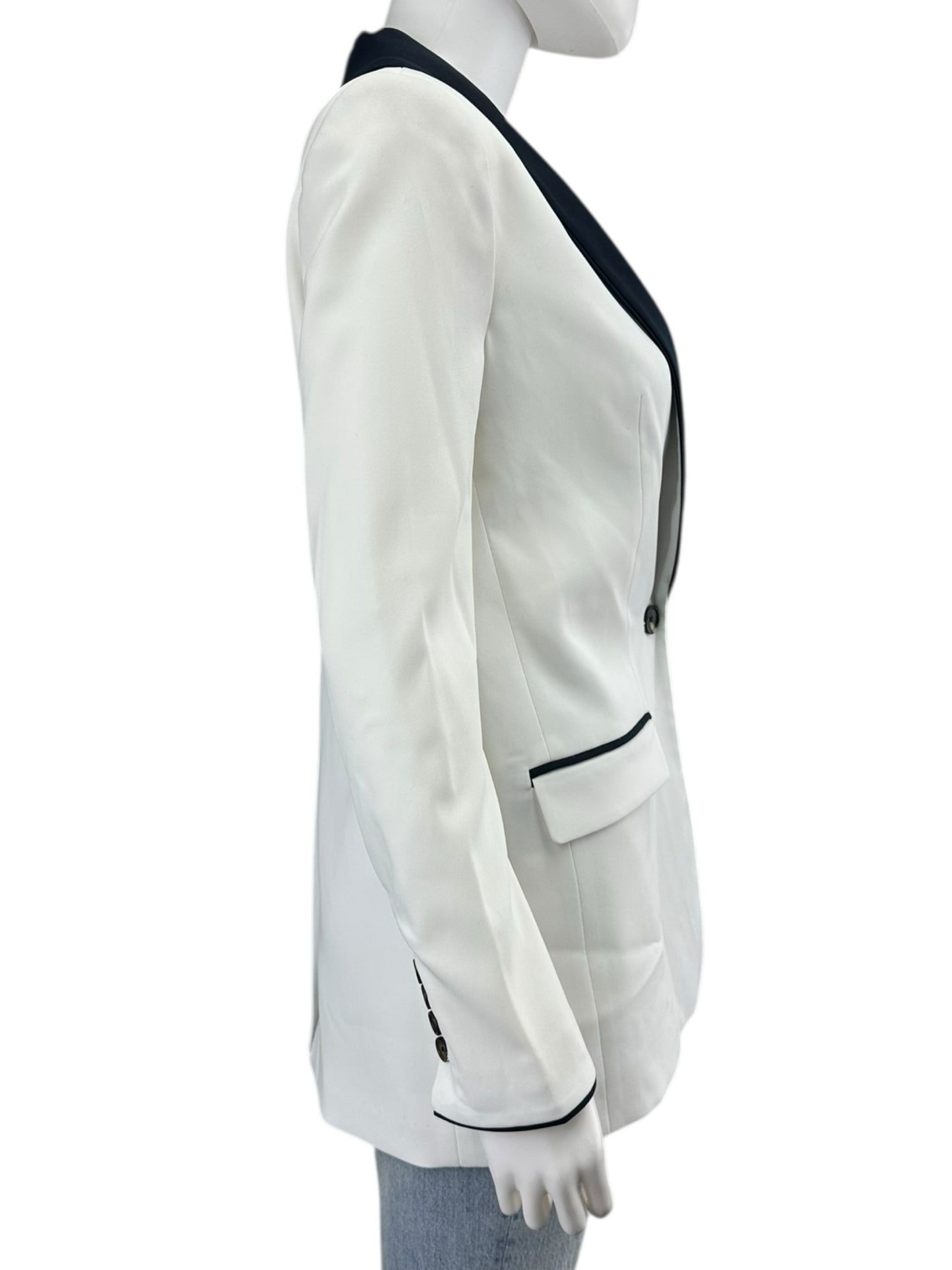EQUIPMENT NWT White Quincy Tuxedo Blazer Size 00