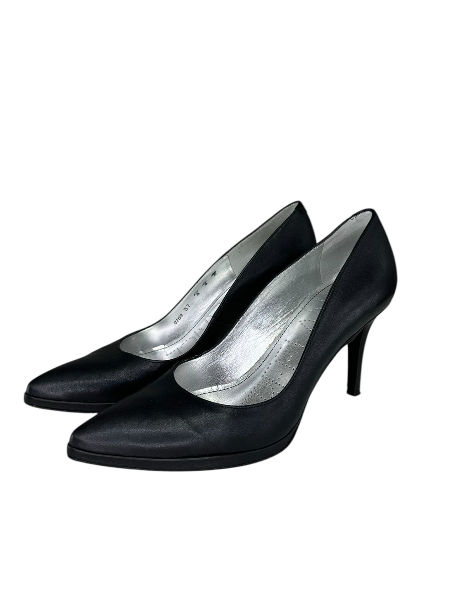 FREELANCE Black Leather Pointed Pumps Size 37