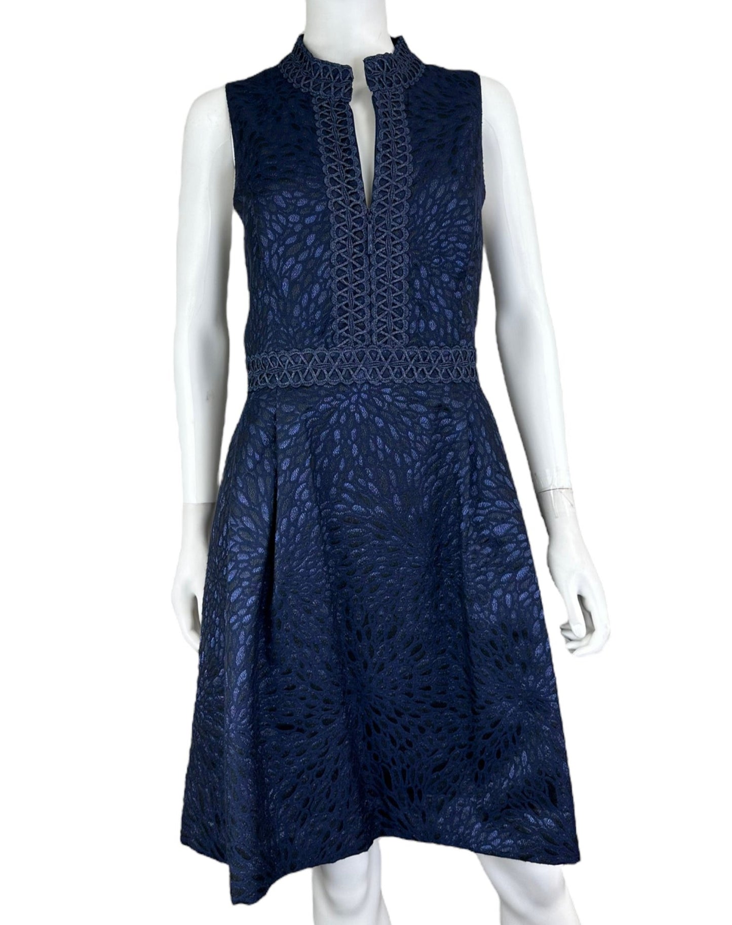 Lilly Pulitzer Navy Brocade Cocktail Dress Size 12