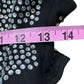 Queen of Sparkles Black Rhinestone Two Piece Set Size XS