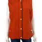 Talbots Orange Quilted Puffer Vest Size LP