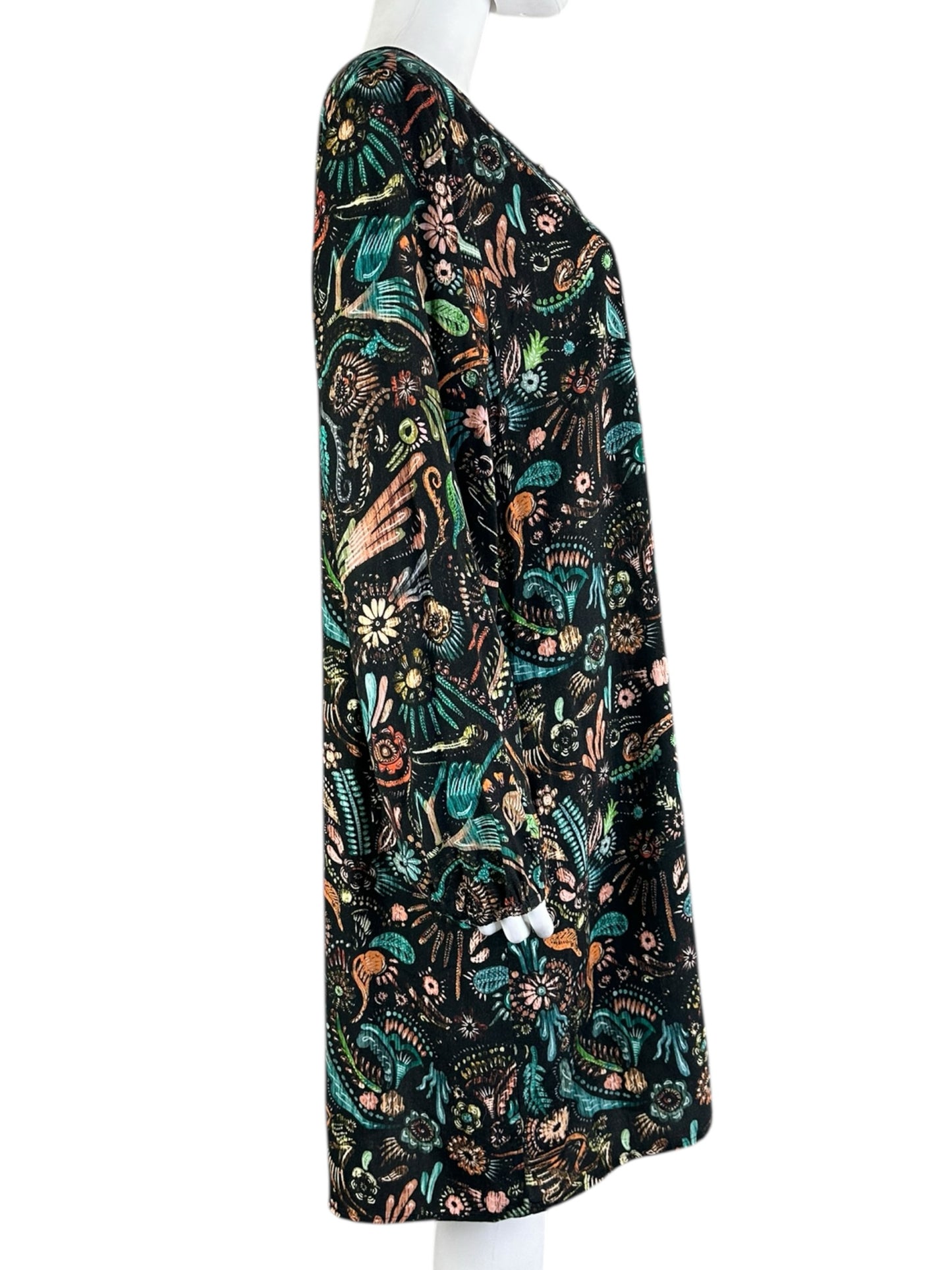 Peruvian Connection Multicolored Floral Casual Dress Size XL