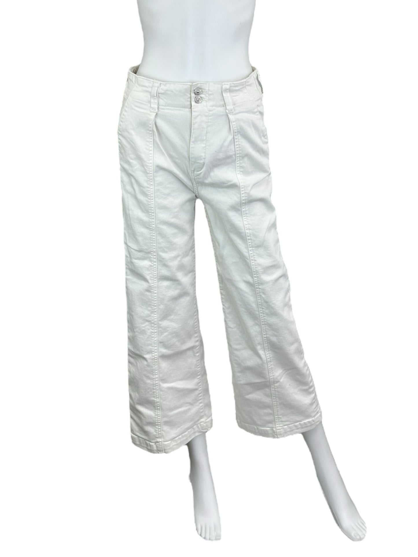PAIGE White Wide Leg Jean Size 27