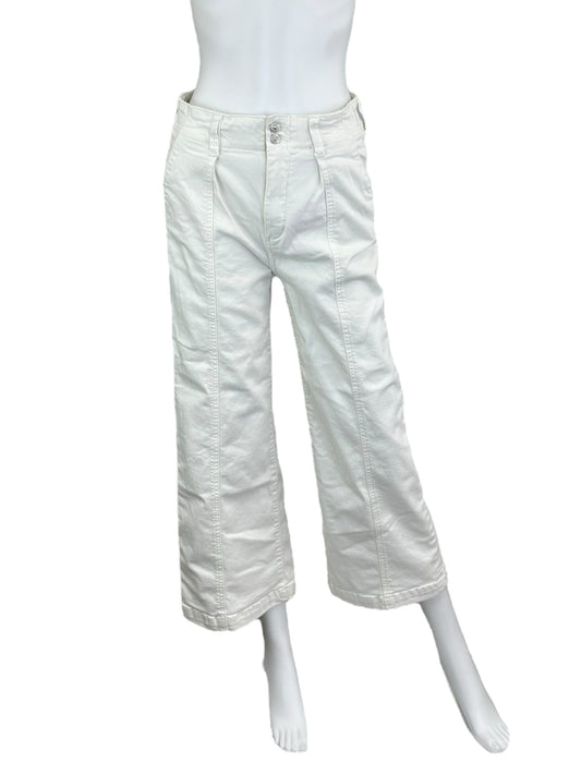 PAIGE White Wide Leg Jean Size 27