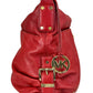 michael kors Red Hobo Pebbled Leather Designer Handbag