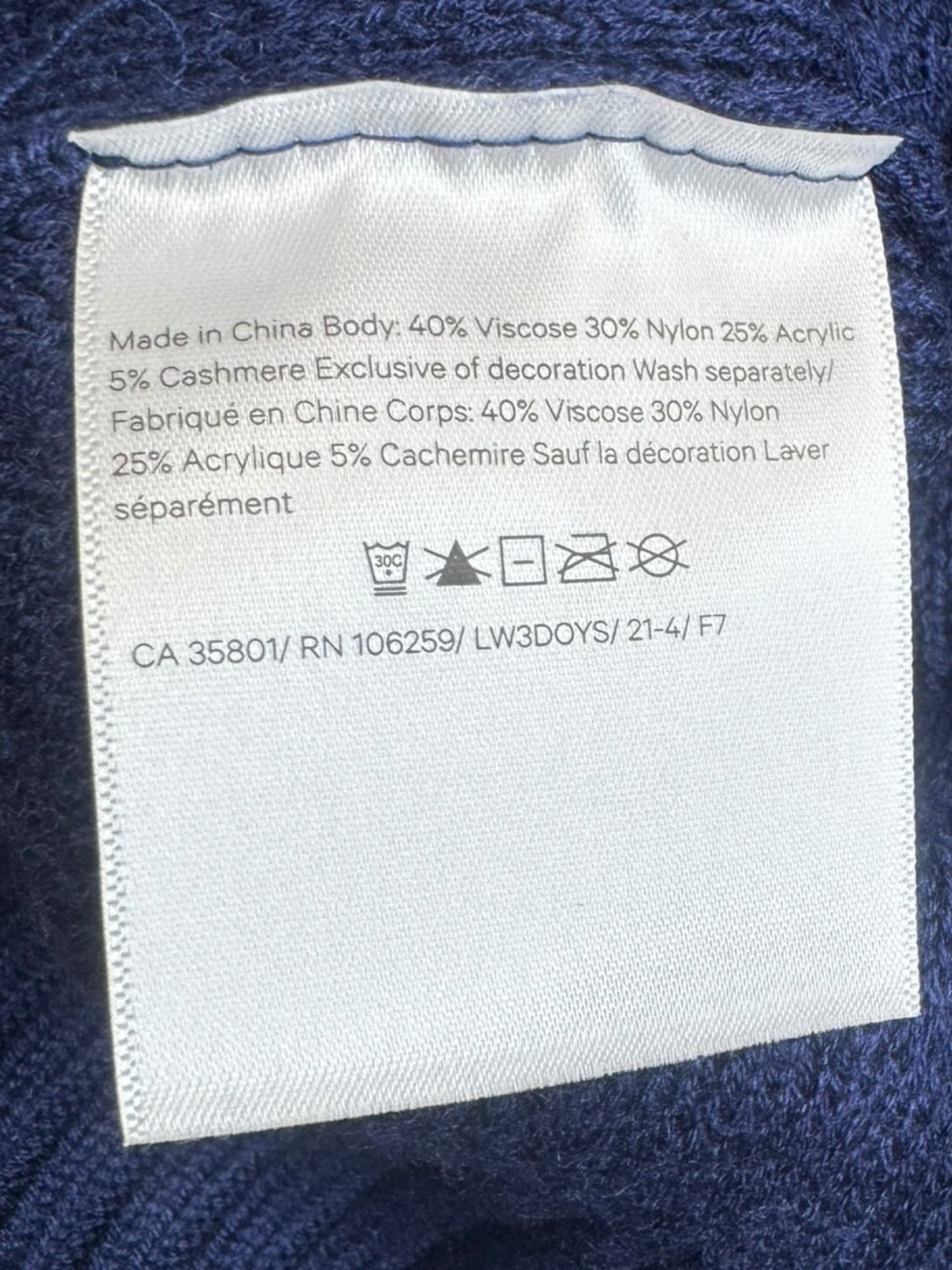 lululemon NWT Navy Texture Play Crew Sweater Size XS